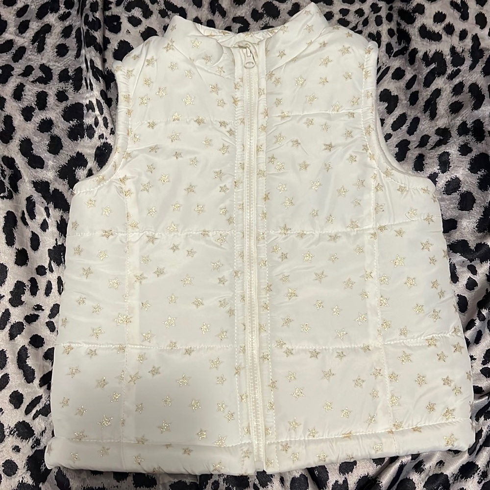 🆑FINAL PRICE‼️ 3T toughskins white with gold stars vest